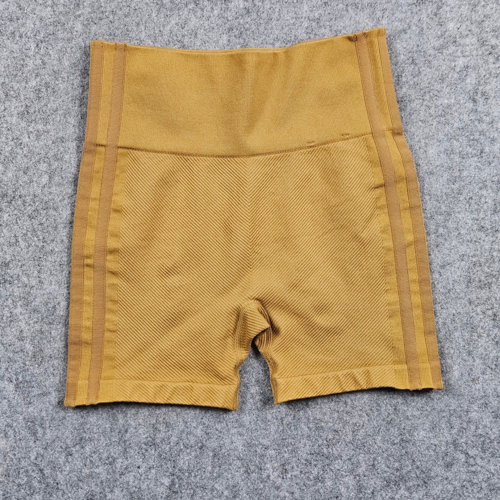 Adidas x Ivy Park Womens Seamless Cycling Shorts Mustard Yellow GP4739 Size XS